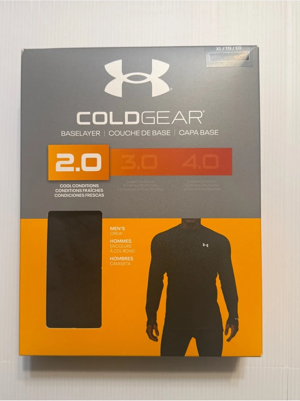 Under Armour ColdGear 2.0 Men's Crew Baselayer Long Sleeve Shirt XL